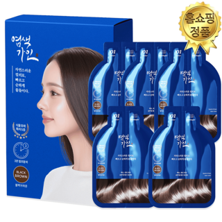 ( 홈쇼핑 ) 염색가인 자연스러운 컬러로 빠르고 순하게 염색 샴푸형 셀프염색약, 네추럴블랙 (15회분), 1개