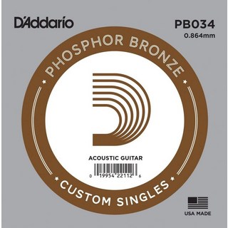 D'Addario .034 PB034 5 다다리오 어쿠스틱 기타 용 장미 현 포스퍼 브론즈 개