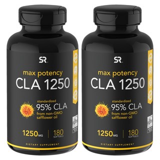 SPORTS RESEARCH CLA紅花籽油軟膠囊 1250mg 無麩質, 180顆, 2罐
