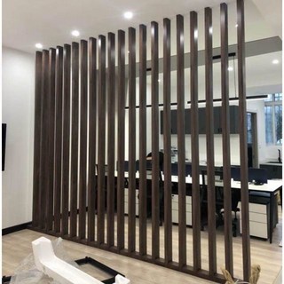원목 간살 도어 나무 가벽 우드 중문 인테리어 발코니 천장 현관문 가림막 파티션 칸막이, 가로4cm x 세로5cm x 길이3m 밤색