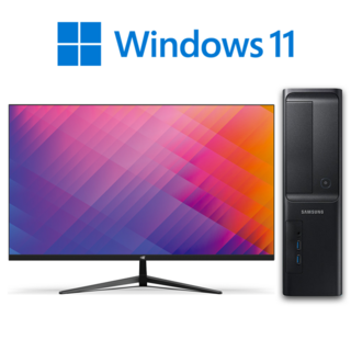 삼성 컴퓨터 본체 데스크탑 사무용 PC 모니터 포함 풀세트 윈도우11, i5-10400+27인치 풀세트, WIN11 Pro, 512GB, 16GB, 블랙