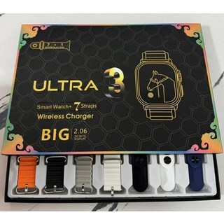 2024 7 시계 스트랩 새로운 Watch10 Ultra 3 Smartwatch 2.2HD Amoled 원형 스크린 ECG 모니터링 Reloj int