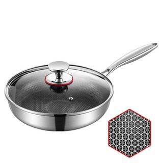 Majesun 한일스텐레스 통5중 304 스테인리스 벌집코팅 인덕션 겸용 후라이팬, 1개, 26cm