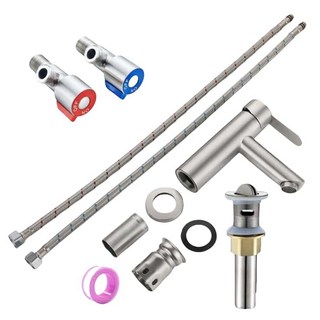 【F福利社F】單孔水龍頭 冷熱 MIT 浴室 附發票, 1個, B3028C單孔臉盆直嘴龍頭加寬手柄高配