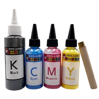 삼성 리필 토너 파우더 칼라레이저 무한프린터 복합기 전용 가루 잘나와토너, 파우더4색세트(1회분)+나무인두(1회용), 1세트