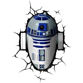 超萌行銷 絕版 R2-D2 星際大戰3D壁燈 夜燈 裝飾燈 - 星戰迷必備 3DLightFX