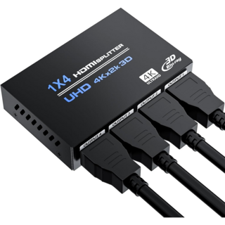 易控王 4K 1x4 HDMI分配器 4K@30Hz高畫質 4螢幕同步顯示, 1個, 40-202-03