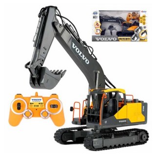 바니랜드 무선 볼보굴삭기 RC완구, 색상 혼합, 4개