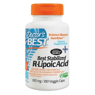 Doctor's BEST R-硫辛酸素食膠囊 100mg, 180顆, 1罐