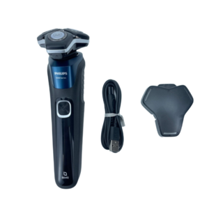 필립스 SkinIQ 5000 필립스 전기면도기 (면도기+충전케이블+헤드커버) 세트, 블루