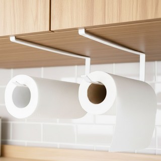 오르벤 무타공 클립형 키친타올 걸이, 화이트, 2개