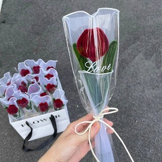 제너럴케이 모루 꽃다발 세트 DIY 키트 1송이 X5개, 레드