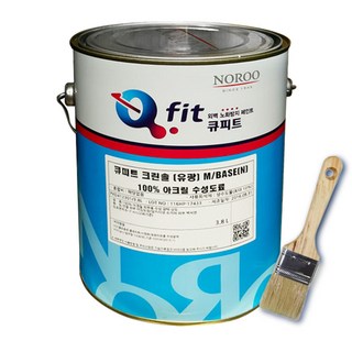 노루페인트 크린솔 4리터 유광 친환경 내외부 아크릴페인트, -화이트, 1개