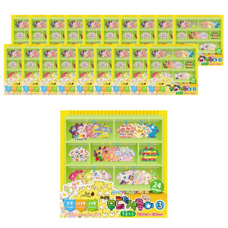 칼라팬시 1500 무늬패턴 단면색종이3 동물모음 24p, 100개, 24색