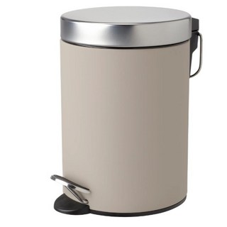 IKEA代購 EKOLN 垃圾桶 3公升 緩衝垃圾桶 浴室垃圾桶 附蓋垃圾桶, EKOLN 米色垃圾桶 3 公升