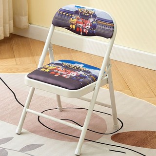 兒童可折疊寫字桌，小學生家用學習桌椅，多功能收納課桌子，女孩可愛風, 超級飛俠單椅【穩固不晃】