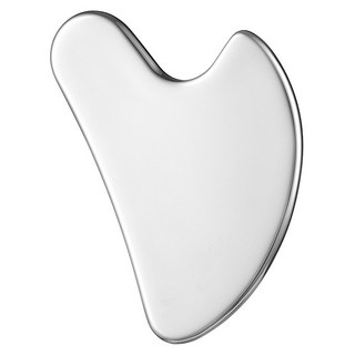 愛心刮痧板 不銹鋼 按摩板 撥筋板 按摩器 筋膜刀 刮痧片 臉部 刮痧 眼周 按摩 刮痧器, 1個, 6*4cm