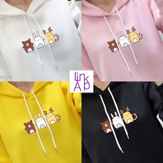 링크어패럴 여자 맨투맨 동물 캐릭터 후드티