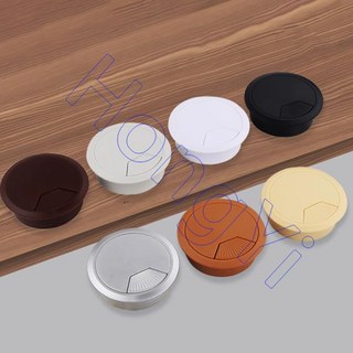 가구 하드웨어 데스크 와이어 정리함 케이블 구멍 커버 ABS 플라스틱 코드 그로밋 사무실 통과 50mm 1 개, 03 50mm, 02 Brown