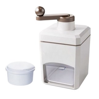 手搖碎冰機 (冰沙機/雪花冰機), 刨冰機 碗, 1個, 白色