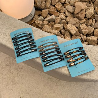 시나몬걸 국산 베이직 똑딱핀 3color 앞머리 머리핀 헤어핀