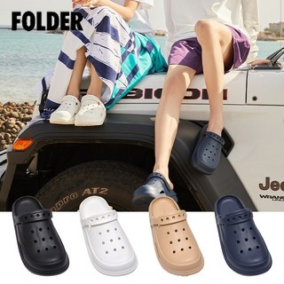 folder LABEL 雲朵洞洞鞋 4色 海灘鞋 增高 露營 戶外 涼鞋 拖鞋