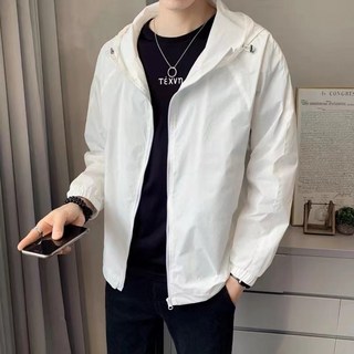 法式防曬衣 特殊紋理 連帽款 夏季涼感 風衣外套 寬版 夾克外套 人行道Footway #2188 (C/M) &B1