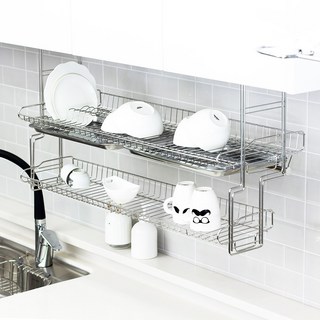 와이드 싱크선반 800-2단 (광폭), 은색, 2단