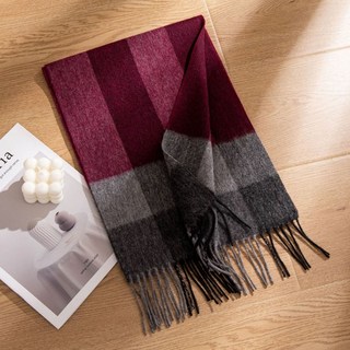 위즈플러스샵 체크 목도리 100%울 머플러