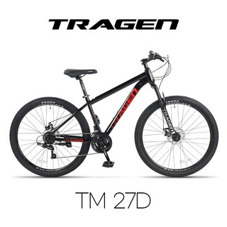 트라젠 TM-27D 27.5인치 원터치21단 앞서스펜션 디스크 MTB자전거, 샤이니블랙, 미조립박스배송, 1개