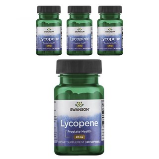 Swanson 斯旺森 茄紅素軟膠囊 20mg, 60顆, 4罐