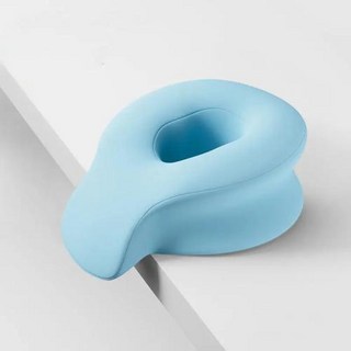 사무실 낮잠 얼굴 마사지 베개 부드러운 낮잠 가슴 베개 메모리 폼 여행 얼굴 마사지 베개, blue, 1개