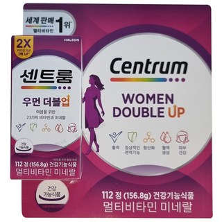 센트룸 여성용 우먼 더블업 멀티비타민 미네랄 영양제, 112정, 1개
