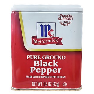 McCormick Black Pepper 黑胡椒粉, 42g, 1個