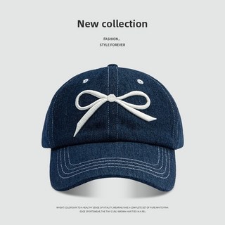 ScottyBear 網紅推薦 蝴蝶結 牛仔 軟頂 棒球帽 刺繡 鴨舌帽 CM321