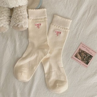 韓系花邊中筒襪 可愛保暖秋冬襪款 網紅推薦高顏值長襪