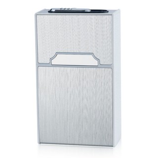 金屬拉絲滑蓋香菸盒 大容量防潮香菸收納盒, 銀色, 1個