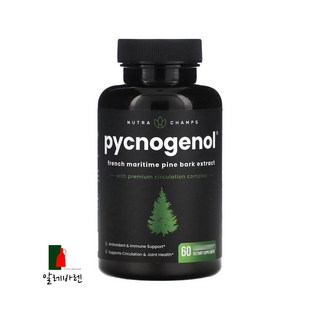 NutraChamps 피크노제놀 60베지 캡슐, 1개, 60정