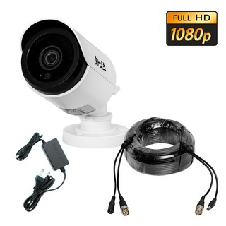화인츠 200만화소 CCTV 카메라+케이블 패키지+전원 실외 뷸렛 카메라 주차장 매장 적외선 FAC-EQS5320 AHD용 케이블 2A 어댑터, 10m, 1개