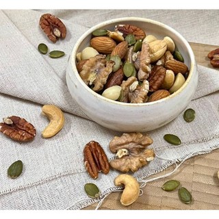 【野果集工坊】原味綜合堅果仁 (核桃、胡桃、夏威夷豆、杏仁果、腰果、南瓜子仁) - 多種堅果一次滿足, 1個, 原味綜合堅果仁150g