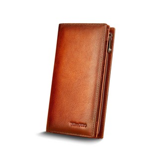 【奧特萊斯】Williampolo英皇保羅 男士錢包 真皮長款錢包 複古牛皮錢夾 2024新款大容量手拿包 女生包包