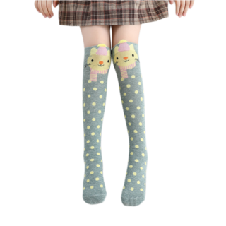 兒童中筒襪 女童動物造型過膝長襪
