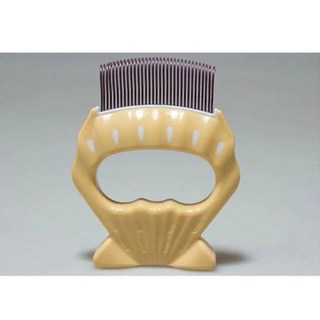 고양이 사랑조개 빗 8 x 10 cm, 브라운(중단모), 1개