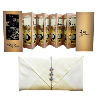 [나랑파티] 용돈병풍 용돈봉투 용돈박스 돈봉투 부모님 생신 명절 선물, 브라운 세트