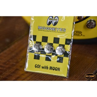 Mooneyes 復古裝飾釦 四合扣 鈕扣 零件 金色/銀色, 銀色, 1個