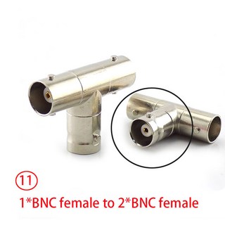 BNC 남성 여성 RCA F 투웨이 플러그 잭 RF RG59 Q9 동축 케이블 커넥터 테스트 스플리터 컨버터 q1, 9개