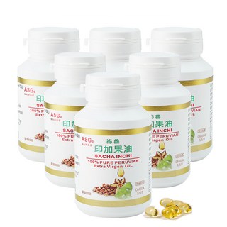 ASG安地斯雪蔘 祕魯印加果油液態膠囊 (omega-3-含量達49%), 6個, 90顆