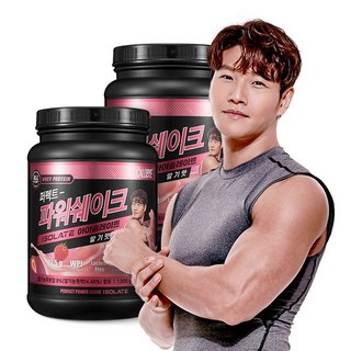 칼로바이 퍼펙트 파워쉐이크 아이솔레이트 프로틴파우더 딸기맛, 1kg, 2개