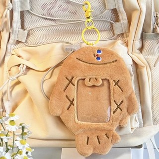 谷子 吧唧保護套 可愛鯛魚燒咕卡毛絨卡套 韓國ins校園飯卡愛豆小卡照片展示掛件