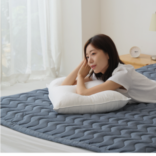 더 푹신하고 두툼해진 한일의료기 26년형 에어퀼팅 그래핀 카본 탄소매트, 퀸사이즈 디럭스(150x200cm), 시크릿그레이